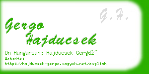 gergo hajducsek business card